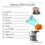 Halloween Word Scramble Worksheet