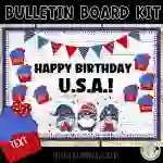 Happy Birthday U.S.A. | Bulletin Board Kit | Editable