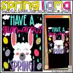 Have a GLlamarous Spring April Door Decoration Kit Bulletin Board Kit, or Poster