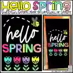 Hello Spring Bulletin Board, Door Decoration, or Poster