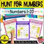 Hunt For Numbers Worksheets - Numbers 1 to 20 - Numbers Activity