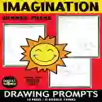 Imagination Fun Drawing Prompts | Finish the Drawing Summer Theme