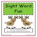 Kindergarten Sight Word Flash Cards