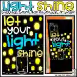 Let Your Light Shine Bulletin Board Kit, Door Decoration Set, or Poster