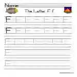 Letter F Handwriting Practice Worksheet