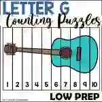 Letter G Counting to 10 Puzzles