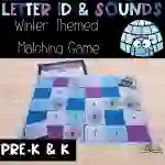 Letter Identification & Sounds Intervention/Center Game - Winter Theme