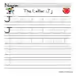 Letter J Handwriting Practice Worksheet