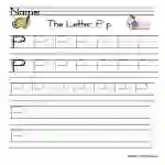 Letter P Handwriting Practice Worksheet