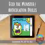 Letter R Articulation Drills: Feed the Monster! - BOOM Cards