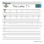 Letter T Handwriting Practice Worksheet