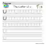 Letter U Handwriting Practice Worksheet