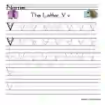 Letter V Handwriting Practice Worksheet