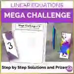 Linear Equations with Variables on Both Sides Mega Challenge