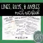 Lines, Rays, and Angles Math Interactive Notebook (VA SOL 3.11) Digital and Print