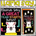 Llama Say Back to School Bulletin Board Kit, Door Decoration Set, or Poster