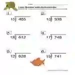 Long Division No Remainder Problems Worksheet