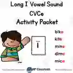 Long I CVCe Vowel Sound Activity Packet and Worksheets