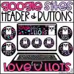 Love you LLOTS Llama Google Sites Headers and Buttons Virtual Decor