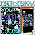 Marshmallow January-February Winter Bulletin Board Kit, Door Decoration Set, or Poster