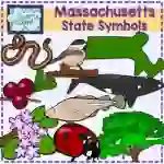 Massachusetts State Symbols Clip Art