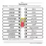 Match Synonyms Worksheet