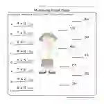Matching Multiplication Products Worksheet