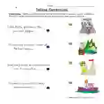 Matching Telling Sentences Worksheet