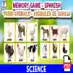 MEMORY GAME IN SPANISH - FARM ANIMALS "Animales de Granja"