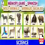 MEMORY GAME IN SPANISH - WILD ANIMALES (Animales Salvajes)