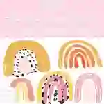 Modern Chunky Rainbow Clip Art | Hand Drawn Doodles