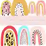 Modern Chunky Rainbow Clip Art