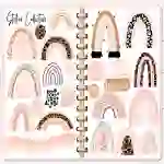Modern Leopard Rainbow Digital Planner Stickers