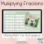 Multiplying Fractions Self Checking Digital Activity