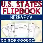 Nebraska State Flipbook (Capital, Bird, Flower, Flag, Animal)
