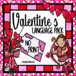 NO PRINT Valentine's Day Language Pack for Distance Learning
