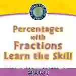 Number & Operations: Percentages with Fractions - Learn the Skill - FLASH-PC