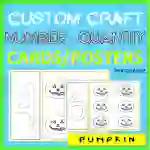 NUMBER AND QUANTITY CUSTOM CARDS | COLOR TRACE | pumpkin