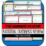 Operations with Rational Numbers Unit Review TASK CARDS