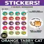 Orange Tabby Cat Sticker Sheets | Fun Stuff