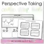 PERSPECTIVE TAKING Comic Strip Style, Black and White Version For 3rd-5th Grade