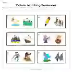 Picture Matching Sentences Worksheet
