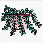 Preppy Cactus Doodles Clip Art | Color + Black and White
