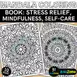 Printable Mandala Book Mental Health, Wellness, Mindfulness, Self-Care