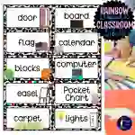 Rainbow Leopard Classroom Labels