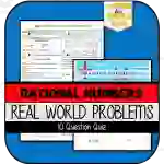 Rational Numbers in Real World Problems QUIZ