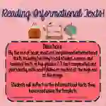 Reading Informational Texts Book Review Activity