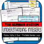Reviewing Integers NOTES & QUIZ (Pre-Requisite for 7th Grade Math)