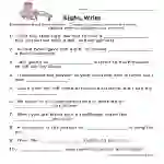 Right, Write Homophones Worksheet