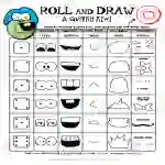 Roll and Draw A Quirky Kiwi Game Sheet